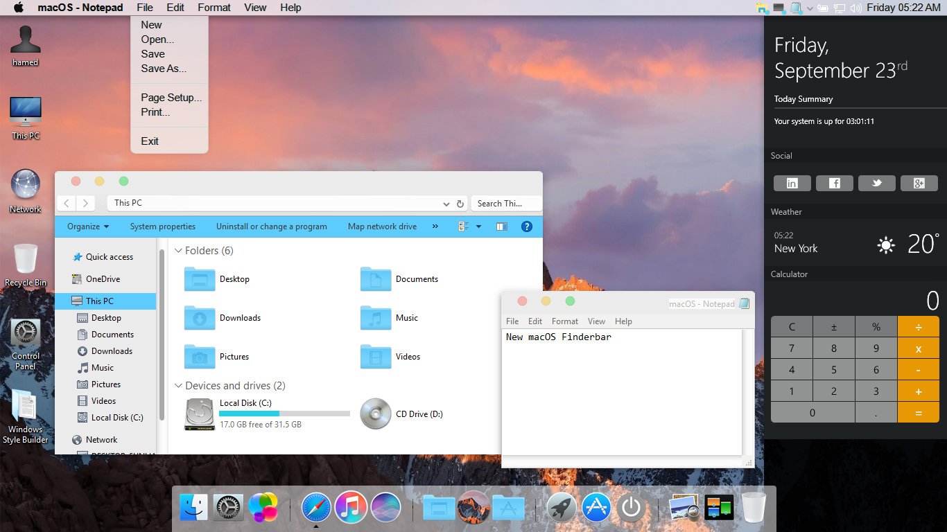 Mac Os X Leopard Style Aero Theme For Windows 7